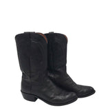 LUCCHESE WESTERN EMBROIDERED MEN BOOTS BLACK 10.5