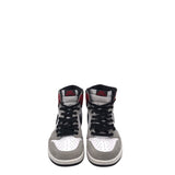NIKE RET$170 "AIR JORDAN 1" LEATHER HI-TOP MEN SHOE GRAY RED 10.5