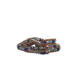 VICTORIA EMERSON WRAP BEADS BRACELET NAVY GREEN