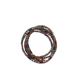 VICTORIA EMERSON WRAP BEADS BRACELET NAVY GREEN