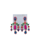 KENDRA SCOTT STATEMENT DANGLE EARRINGS PINK BLUE