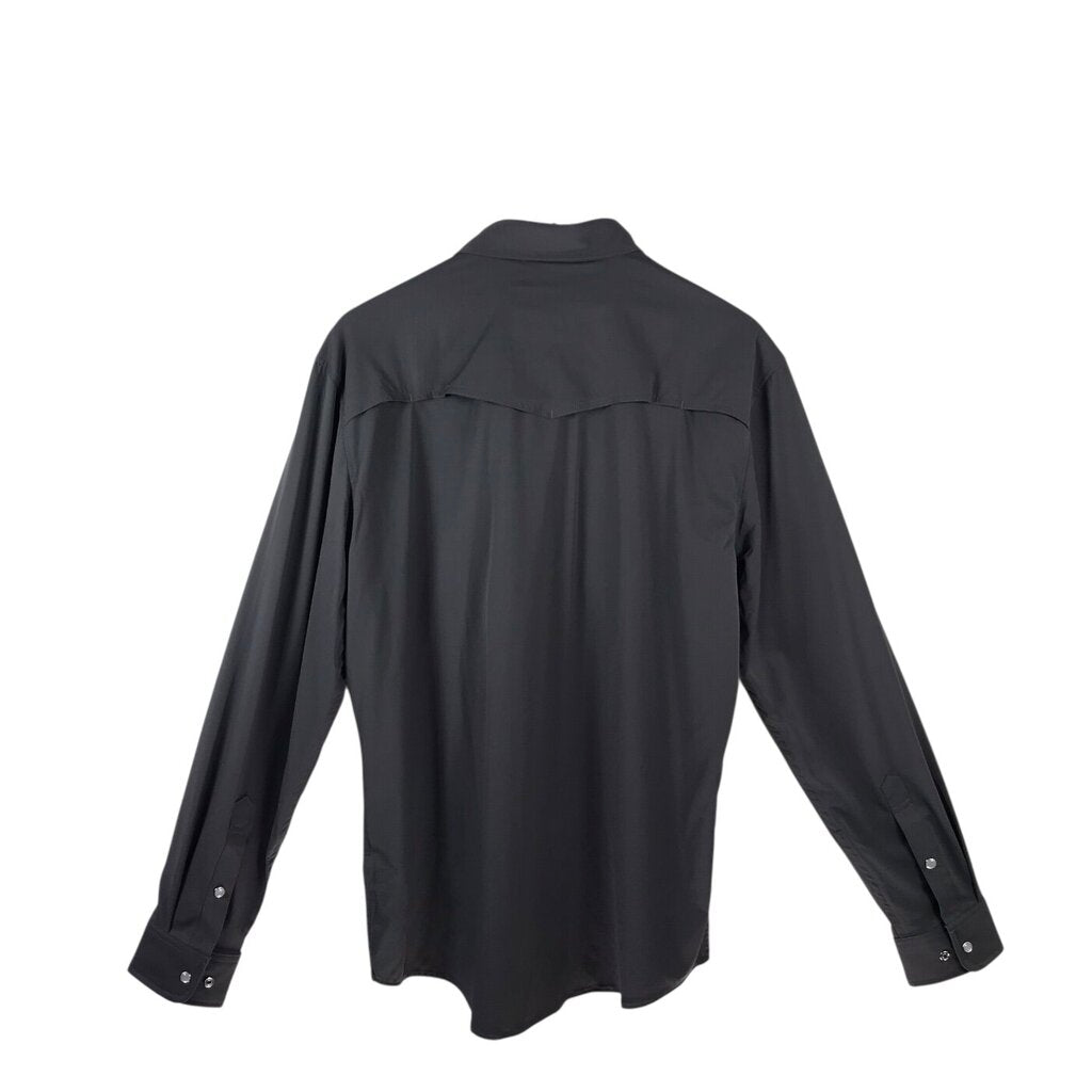 PONCHO NWT$89 LONG SLEEVE MEN SHIRT GREY LARGE