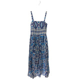 TAYLOR FLORAL SLEEVELESS DRESS BLUE CREAM 2