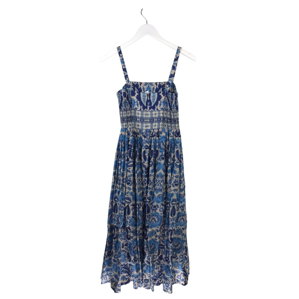 TAYLOR FLORAL SLEEVELESS DRESS BLUE CREAM 2