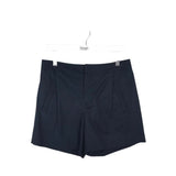 VINCE PLEATED MINI DESIGNER SHORTS NAVY 6