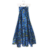 PRINT MAXI SKIRT BLUE LIME SMALL