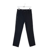 ADRIANO GOLDSCHMIED STUDDED STRAIGHT LEG DESIGNER JEANS BLACK 27R