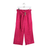 J. CREW EYELET WIDE LEG PANT PINK 6