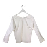 VINCE 3/4 SLEEVE DESIGNER BLOUSE WHITE XSMALL