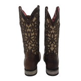CORRAL WESTERN GLITTER BOOTS BROWN GOLD 9