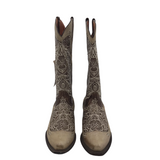 CORRAL WESTERN EMBROIDERED BOOTS BEIGE BROWN 8.5