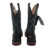 DURANGO WESTERN OSTRICH MEN BOOTS BLACK BLUE 9
