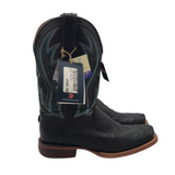 DURANGO WESTERN OSTRICH MEN BOOTS BLACK BLUE 9