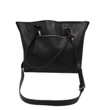 PATRICIA NASH EMBOSSED TOTE HANDBAG BLACK SILVER