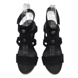 PEDRO GARCIA NWT$540 HEEL SANDAL DESIGNER SHOES BLACK 8B