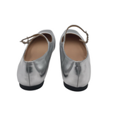 FLAT MARYJANE SHOES SILVER 7
