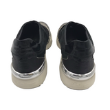 SLIP ON SNEAKER DESIGNER SHOES BLACK CREAM 7.5M