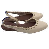 ROTHY’S KNIT FLINGBACK SHOES IVORY 7.5