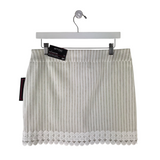 ATTYRE NWT STRIPE SKORT SKIRT BEIGE WHITE 8