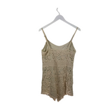 CUPSHE NWT CROCHET SLEEVELESS ROMPER CREAM SMALL
