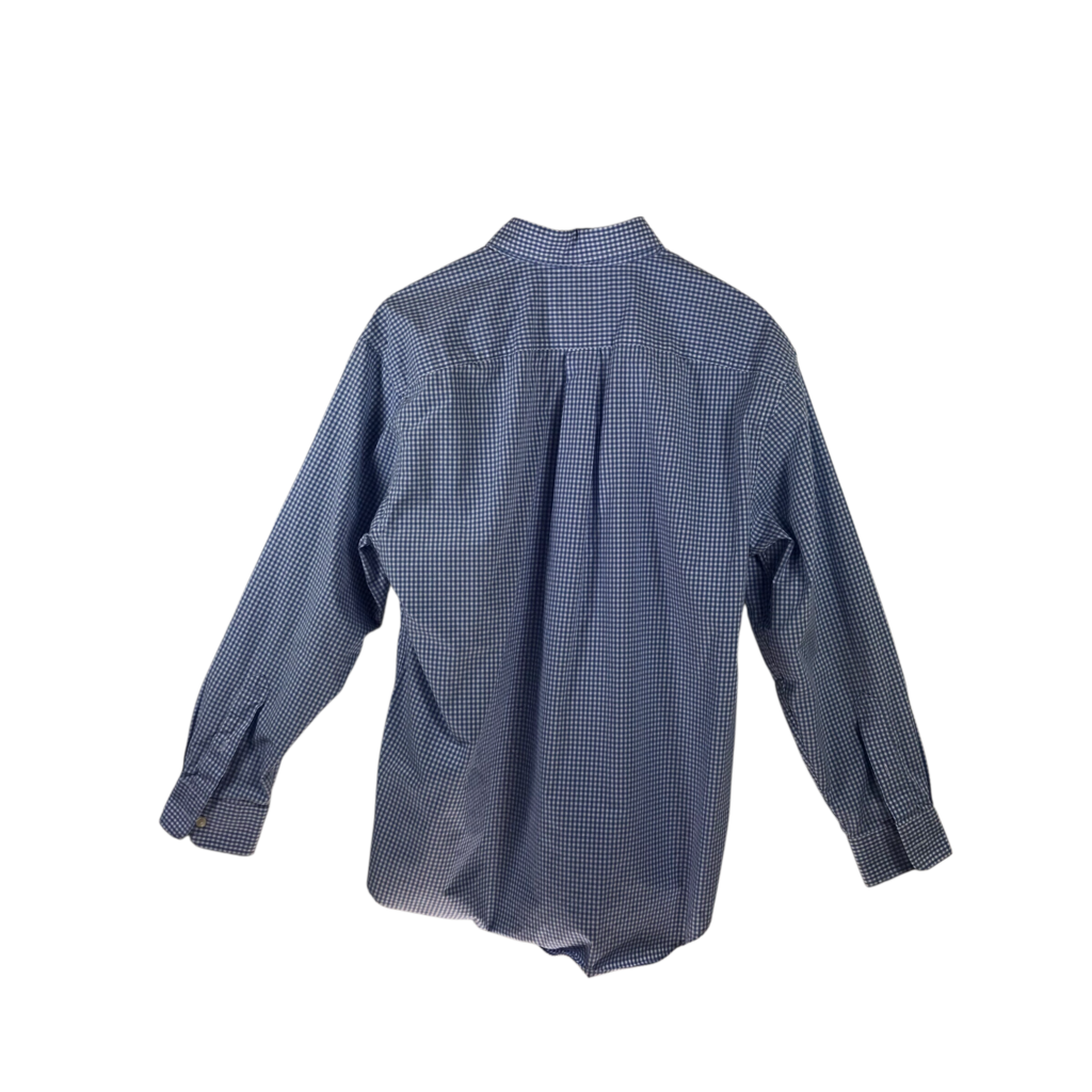 VINEYARD VINES PLAID LONG SLEEVE MEN SHIRT BLUE WHITE LARGE