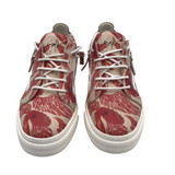 GIUSEPPE ZANOTTI RET$350 LACE UP SNEAKER DESIGNER SHOES RED WHITE 8