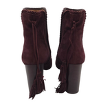ANKLE SUEDE DESIGNER BOOTS MAROON 8