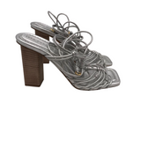 ULLA JOHNSON RET$650 STRAPPY DESIGNER SHOES SILVER 5