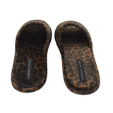 VERONICA BEARD LEOPARD SLIPPER SHOES BROWN BLACK 8