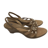 SOFFT WEDGE SANDAL SHOES BROWN 9.5M