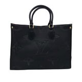 LOUIS VUITTON (AS-IS) EMPREINTE LEATHER ONTHEGO MM LUXE HANDBAG BLACK