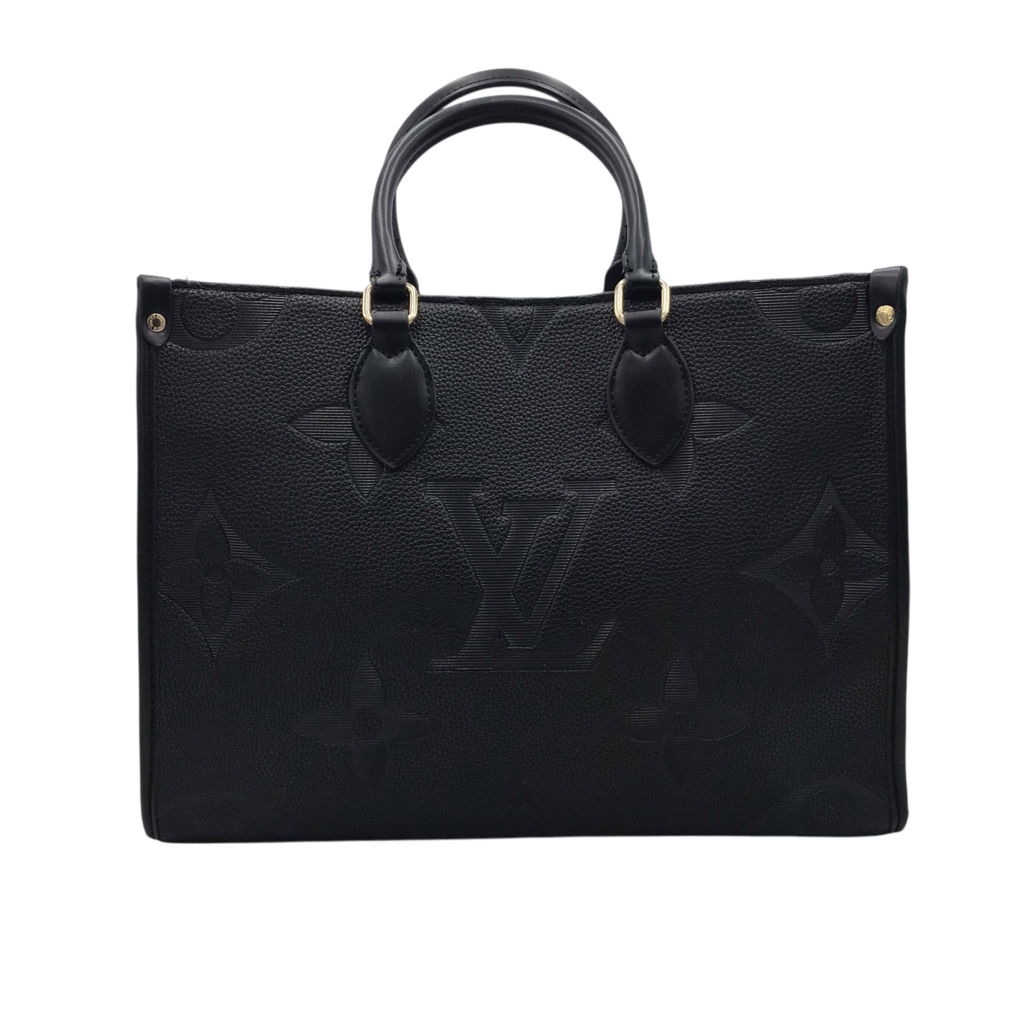 LOUIS VUITTON (AS-IS) EMPREINTE LEATHER ONTHEGO MM LUXE HANDBAG BLACK