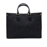 LOUIS VUITTON (AS-IS) EMPREINTE LEATHER ONTHEGO MM LUXE HANDBAG BLACK