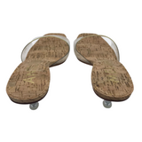 ANTONIO MELANI HEEL SLIDE SHOES CLEAR TAN 8.5