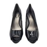 BANDOLINO PEEP TOE PUMP SHOES BLACK 9M