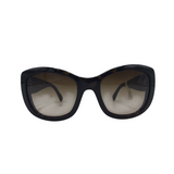CHANEL OVERSIZE SQ. THICK FRAME LUXE SUNGLASSES BLACK