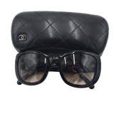 CHANEL OVERSIZE SQ. THICK FRAME LUXE SUNGLASSES BLACK