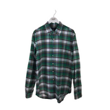 RALPH LAUREN LONG SLEEVE MEN SHIRT GREEN WHITE XLTG