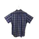 RALPH LAUREN SHORT SLEEVE MEN SHIRT BLUE WHITE XLTG