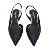 BURBERRY "LETICIA" D'ORSAY SLINGBACK LUXE SHOES BLACK 36.5