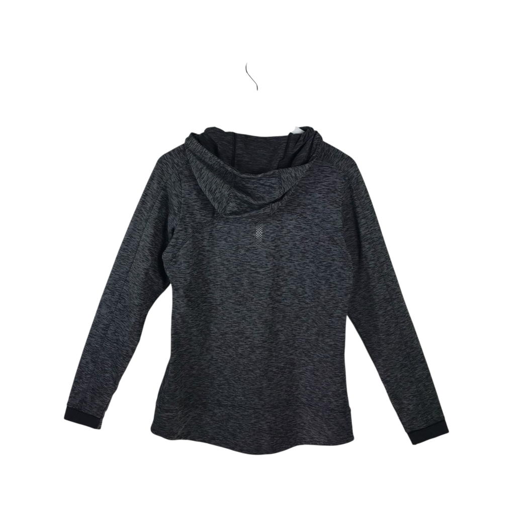 ATHLETA HOODIE TOP ACTIVEWEAR GRAY WHITE MEDIUM