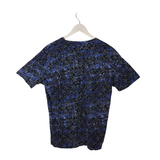 ROBERT GRAHAM PRINT TEE MEN SHIRT NAVY BLACK MEDIUM