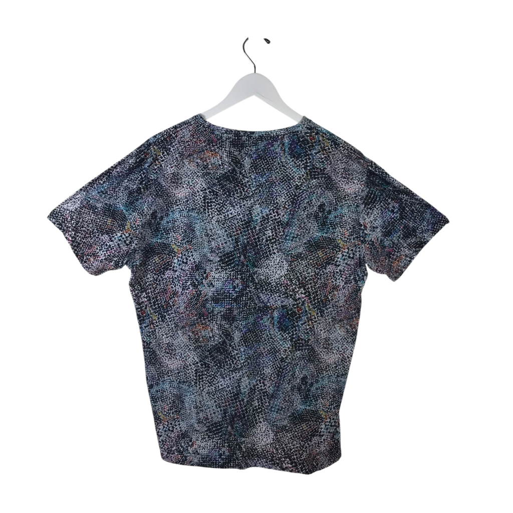 ROBERT GRAHAM EMBROIDERED PRINT TEE MEN SHIRT WHITE MULTI MEDIUM