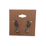 .925 CRYSTALS DANGLE EARRINGS SILVER