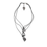 BRIGHTON LEATHER 3 LEATHER STRAND NECKLACE SILVERTON BROWN