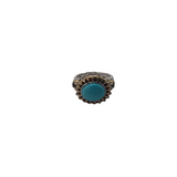 BARBARA BIXBY 925/18K TURQUOISE STONE SAPPHIRES RING SILVER/GOLD 8