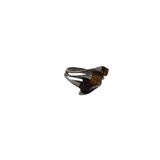 .925 GEMSTONES RING SILVER BROWN 5.5