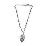 BRIGHTON FAUX PEARLS PENDANT NECKLACE SILVERTONE