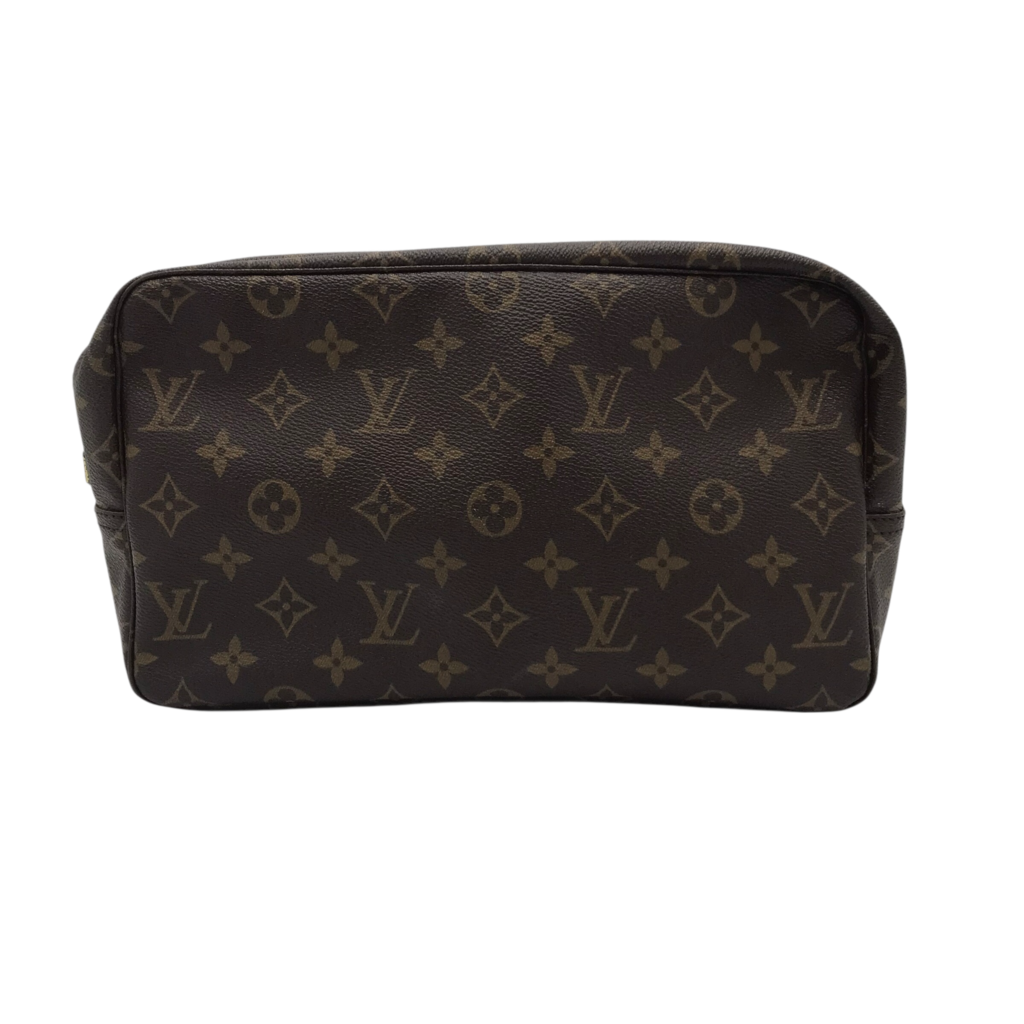 LOUIS VUITTON TROUSSE TOILETTE 28 POUCH LUXE HANDBAG BROWN