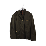 TORY BURCH DENIM LOGO BUTTONS DESIGNER JACKET OLIVE 4
